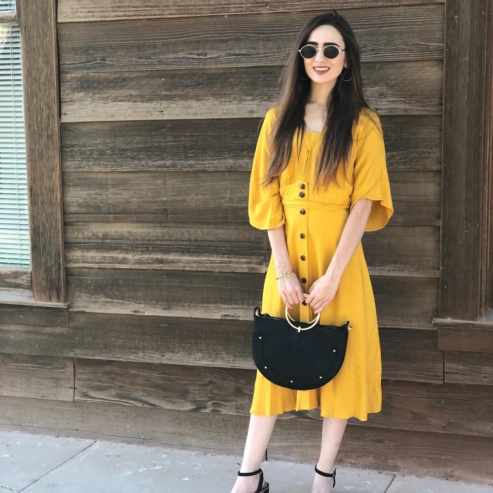 Yellow long dress